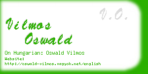 vilmos oswald business card